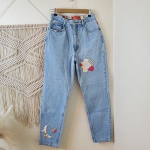 Bonjour Vintage quilt Patchwork high-rise Jeans! Size 9/10.